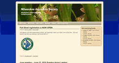 Desktop Screenshot of milwaukeeaquariumsociety.com