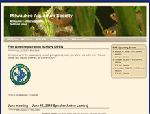 Tablet Screenshot of milwaukeeaquariumsociety.com